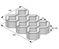 BEST VEGA Zatravňovací dlažba výška 80mm STANDARD přírodní BEST VEGA Zatravňovací dlažba výška 80mm STANDARD přírodní